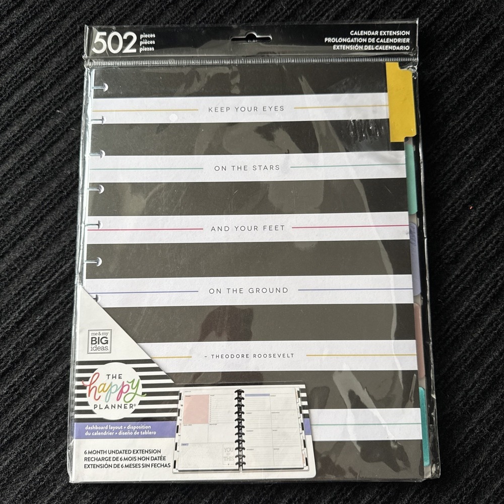 The Happy Planner - Dashboard Layout - 6 Month Undated Extension